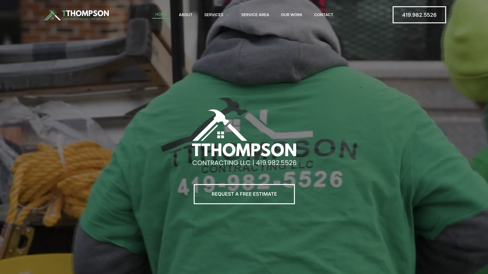 TThompson Contracting website design